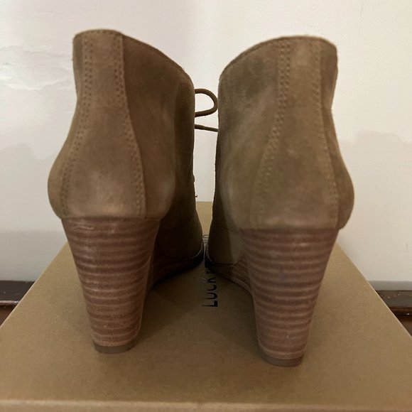 Lucky Brand "Yamene" suede wedge booties - Picture 3 of 7